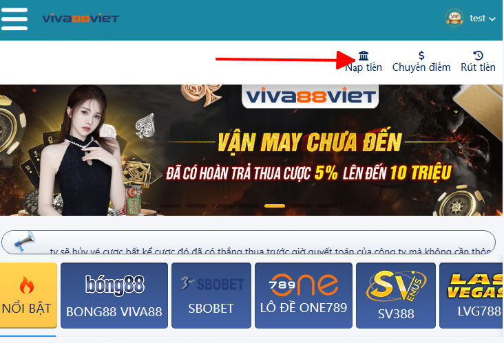 nạp tiền viva88